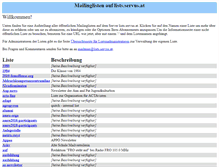 Tablet Screenshot of lists.servus.at